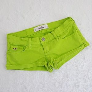 Hollister Low Rise Denim Shorts Sz 00 w23 Stretch